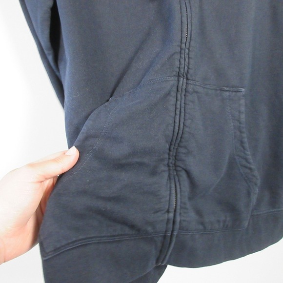 American Giant Full Zip Hoodie Women M Blue Cotton Blend Athletic Lounge 554 - Picture 7 of 11